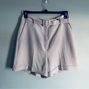 EXPRESS Women's Light Pink Bermuda Extreme High Rise Belted Shorts Size 12 NWT